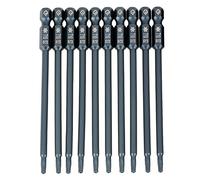 Spacnana 10 Pcs 1/4 "Hex Shank T10 Bites de Tournevis étoiles de sécurité Magnétique Ensemble en Acier en Alliage S2 avec Traitement Bleu