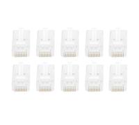 Spacnana 100-Pack Connecteur Ethernet RJ45, 8P8C CAT5 Contacts Plaqués or | Terminaison à sertir traversante, tolérance de placage de 50 microns, broche de contact à 3 broches, ressort testé en