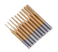 Spacnana 10PCS Carbure Fin Mill Set Ti Bits Routeur Enduit CNC Fraise Gravure Bits pour PCB Bois En Plastique avec 1/8 Pouce Tige 0.8-3mm Diamètre De Coupe
