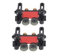 Spacnana 2 Pièces en Alliage D'aluminium Roulement Rouleau Plume Double Roulement Rouleaux Planches Table Scie Mangeoire avec Hauteur Réglable pour le Travail du Bois