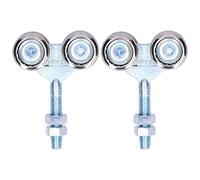 Spacnana 2pcs Porte de Grange Roues de Suspension de Porte en Verre Rouleaux Coulissants Rouleaux Réglables à Double Conception Verticale Horizontale avec Palier de Chargement
