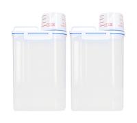 Spacnana 2PCS Riz Conteneur De Stockage 2.5L Distributeur Bin En Plastique Hermétique Poignée Ergonomique, pour Cuisine Garde-manger