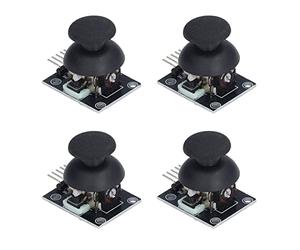 Spacnana 4Pcs PS2 Joystick Module, 5 Pin Dual-Axis Control Sensor Kit | Sortie analogique pour extension PS2, conception de potentiomètre à bascule, câblage de circuit X Y Z séparé, entrée DC 3,3