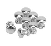 Spacnana 8pcs Dollhouse Miniature Handle Knobs Vintage Antique Mini Round Head Tire la Quincaillerie de Tiroir en Bronze pour 1:12 Scale Dollhouse (Silver)