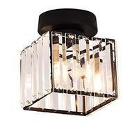 Spacnana Abat-jour en Cristal de Fer, Décoration de Plafond Simple et élégante, Idéal pour une Salle à Manger, une Chambre ou un Salon (Sans ampoule)