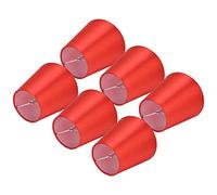 Spacnana Abat-jour en Tissu E14, Fer et Tissu, Parfait pour la Table et le Plafond de la Chambre à Coucher et du Salon avec 6 Pièces (Grand rouge PX150)