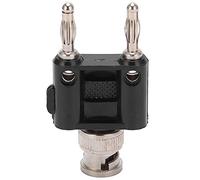 Spacnana Adaptateur BNC Mâle vers Double Fiche Banane, Construction en Cuivre ABS, Transmission Précise du Signal pour Oscilloscopes et équipements de Test électriques
