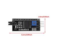 Spacnana Adaptateur LCD1602, Module Convertisseur d'interface I2C, Enregistre Les Ports IO, Rétroéclairage avec Réglage du Contraste, Idéal pour Les Projets
