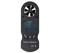 Spacnana Anémomètre Numérique, Compteur de Vitesse du Vent Portable avec Thermomètre, Mini Outil Météo 3 en 1 pour le Vol à Voile et le Kite Surf, Mesure de 0,3 à 30 M/s