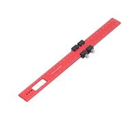 Spacnana Arrêt de Glissière de Poche de Travail du Bois D'alliage D'aluminium de 300mm Marquant la Règle Rouge et Noire pour Usiner, Travail du Bois
