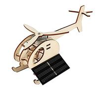 Spacnana Avion à énergie Solaire en Bois, Kit d'artisanat Scientifique éducatif, Modèle de Bricolage pour Enfants, Avion à Hélice à énergie Solaire de 18cm