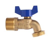 Spacnana Bibb de Tuyau en Laiton, Entrée NPT Mâle 3/4 Pouces avec Sortie Filetée pour Tuyau D'arrosage 3/4, Robinet à Tournant Sphérique Quart de Tour pour Jardins et Patios