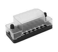 Spacnana Bloc de Lame, Bloc de Fusibles à 6 Voies avec Couvercle Transparent, Support Automobile 12 V 24 V pour Voitures et Bateaux