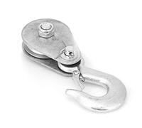 Spacnana Bloc de Poulie en Métal, Bloc de Poulie de Corde de Levage à Roue Unique en Acier Haute Résistance, capacité de 0,5 Tonnes pour les Projets de Manutention de Matériaux (1 tonne)