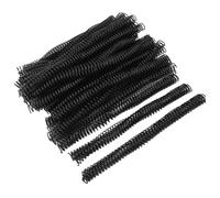 Spacnana Bobines de Reliure Spirale, Plastique PVC, capacité de 140 Feuilles, 48 dents, pour Papier A4, Parfaites pour la Reliure à la Maison ou au Bureau (BLACK)