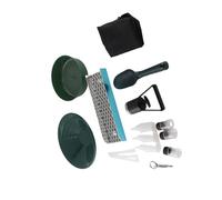 Spacnana Boîte à écluse en Or de 12 Pouces, Kit de Prospection d'or de 16 Pièces avec Poêle à Or, écran de Classification, Sac Dos Cordon et Plus, Kit D'orpaillage Portable, pour
