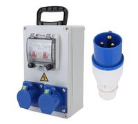 Spacnana Boîte de Prise Industrielle Portable, Boîtier en Plastique ABS IP44-67 étanche, Boîte électrique Extérieure, pour Chantier de Construction, Atelier, Usine, Entrepôt 250x150x100mm