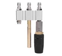 Spacnana Buzle de la Rondelle de Pression 3 en 1 Conception 1/4 Pouce Connexion Rapide en Laiton en Acier Inoxydable Bulle de Lavage Doux en Aval pour Les Portes Murs des Toits