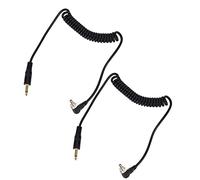 Spacnana Câble de Synchronisation PC 3,5 Mm vers Mâle, Cordon de Synchronisation Flash enroulé avec Verrouillage à Vis pour Stroboscopes DSLR, Câble de Déclenchement Universel à Réponse Rapide de 30