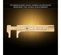 Spacnana Caliper Vernier à Double échelle, Règle de Poche en Laiton Solide de 100 Mm avec Haute Précision pour les Bijoutiers, Maison et Lieu de Travail, Léger et Pratique à Transporter, Outil de