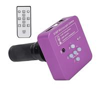 Spacnana Caméra de Microscope Industriel USB 51MP avec Objectif à Monture 120X C, Télécommande, pour L'inspection des Soudures de Recherche en Laboratoire éducatif (Prise UE)
