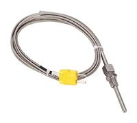 Spacnana Capteur Thermocouple de Type K avec Sonde de 80 Mm et Câble de 2 M, Capteur de Température de Tissage en Acier Inoxydable pour Usage Industriel, Plage de -100 à 2300 ℉, Filetage 1/8 NPT