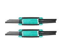 Spacnana Clé Hexagonale Pliante 8 en 1, Outil en Acier au Chrome Vanadium, Conception Ergonomique et Taille Portable pour Serrer les Vis à Six Pans Creux dans les Petits Espaces