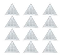 Spacnana Clips D'empalage pour Panneaux Acoustiques, Support D'empaleur Triangulaire en Acier galvanisé avec Vis, Paquet de 12 3,9x4,6 Pouces pour Murs Insonorisés et Studios