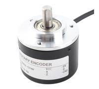 Spacnana Codeur Rotatif PNP biphasé AB Codeur Incrémental biphasé DC5-24 V Large Tension 600P/R Arbre de 6 Mm Protection IP50 avec Sortie Push Pull pour L'automatisation des Mesures (600P/R)