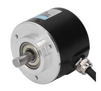 Spacnana Codeur Rotatif PNP biphasé AB Codeur Incrémental biphasé DC5-24 V Large Tension 600P/R Arbre de 6 Mm Protection IP50 avec Sortie Push Pull pour L'automatisation des Mesures (1000P/R)