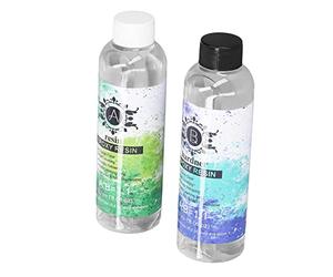 Spacnana Colle AB, Kit de Résine Cristalline avec Finition Brillante, Résistant aux Rayures et Rapport de Mélange Facile pour les Projets Artistiques en Résine