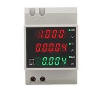 Spacnana Compteur de Puissance sur Rail DIN PC Ampèremètre Numérique Voltmètre AC80 à 300 V 100 A Affichage LED KWh Facteur de Puissance pour Panneaux de Distribution Ateliers de l'énergie Domestique
