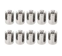 Spacnana Cordeau de Corde Grillagée Clips de Serrure Forte à Serrage de Serrure pour Murales, 10pcs 316 en Acier Inoxydable, Balustrade de Câble à L'intérieur