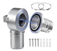 Spacnana Coupleur D'évent de Sèche-linge Magnétique, Connecteur D'évent de Sèche-linge à Connexion Automatique Forte à 90 Degrés avec Tuyau de 4 Pouces