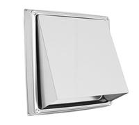 Spacnana Couvercle D'aération de Sèche-linge de 4 Pouces, Couvercle D'échappement de Sèche-linge Mural Extérieur en Acier Inoxydable avec Joint d'étanchéité et Plaque Tampon pour Tuyau