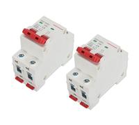 Spacnana Disjoncteur DC 50A 500V, Interrupteur à Air Miniature 2P à Montage sur Rail DIN avec capacité de Coupure de 4500A pour Boîtes de Combinaison de Systèmes Solaires Photovoltaïques