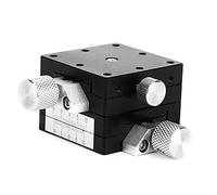 Spacnana Dovetail Manual Linear Stage, 40x40mm Fine-Tune Platform | Outil d\'alignement de l\'axe optique, entraînement par bouton à crémaillère et pignon, plage de déplacement de 0,98