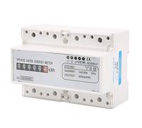 Spacnana DTS891 Compteur d'énergie triphasé sur Rail DIN, Compteur électronique KWh avec Sortie d'impulsion Passive, Mesure 'énergie Active 50 Hz pour Applications Industrielles