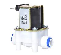 Spacnana Électrovanne G1 4 Pouces Vanne d'eau électrique Connecteur en Plastique DC 12 V 300 MA guidé 1 Voie 0,02 à 0,8 MPa pour le Contrôle de l'eau Domestique 32 à 131 Degrés F