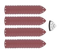 Spacnana Ensemble de 61 Patins de Ponçage Triangulaires, Papier Abrasif Oscillant à 6 Trous de 90 Mm avec Support pour le Ponçage détaillé, Accessoires Multi-outils pour les Coins, Préparation de