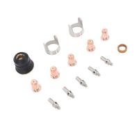 Spacnana Ensemble de Consommables de Torche à 14 Pièces, Support de Couvercle de Protection de Buse D'électrode avec Acier Inoxydable en Alliage de Zinc en Laiton, pour CUT 55DS Pro CUT