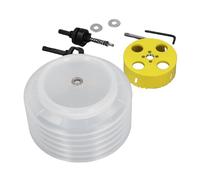 Spacnana Ensemble de Scies-cloches Bimétalliques de 4 Pouces, Kit de Coupe-trou en Métal HSS avec Bol à Poussière de 6 1/4 Pouces et Arbre pour Installation de Lumière Encastrée dans le