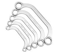 Spacnana Enveloppe Métrique Double vec Chrome Vanadium Steel pour Réparation Automatique Half Moon Spanner Mechanics Tool Kit pour les Personnes D'entretien Professionnel (Type C)