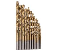 Spacnana Forets Hélicoïdaux HSS 13 Pièces, Acier Rapide Durable, Tailles Mixtes de 1.5 à 6.5mm, Idéaux pour le Travail du Bois et des Métaux (GOLD)