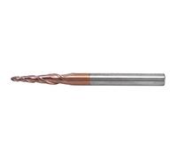 Spacnana Fraise Hélicoïdale à Bout Sphérique Conique pour CNC, | Mèche de gravure à pointe en carbure, noyau de Micro- de 0.2mm, sculpture sur bois dur 45HRC, fraisage de contreplaqué en