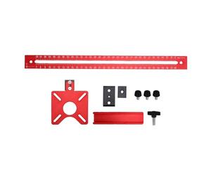 Spacnana Gabarit de Coupe Circulaire de Routeur, Diamètre de Coupe Maximum de 400 Mm, Outil de Travail du Bois en Alliage D'aluminium, avec Bloc de Limite Mobile et Règle D'échelle