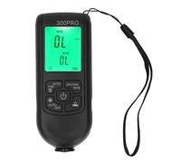 Spacnana HW Mesureur D'épaisseur de Peinture, Mesureur Numérique D'épaisseur de Revêtement avec écran LCD rétroéclairé pour L'automobile, la Fabrication, Plage 0-2000 um (BLACK)