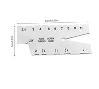 Spacnana Jauge de Filetage en Acier Inoxydable, Outil de Précision pour Tester le Filetage à 29 Degrés, Outil d'inspection Polyvalent pour le Travail du Bois et des Métaux