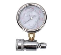 Spacnana Jauge de Nettoyeur Haute Pression, Jauge de Nettoyeur Haute Pression 6000PSI avec Connexion Rapide de 3/8 Pouces en Acier Inoxydable à Double échelle pour Pompe à Tuyau
