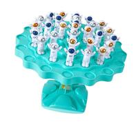 Spacnana Jeu d'arbre d'équilibre, Jouet Interactif à Empiler pour Enfants avec 24 ou 48 Astronautes, Améliore la Coordination et Les Compétences Cognitives, Jeu de société Familial Amusant (Blue)